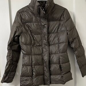 Women's Puffer Jacket - Dark Brown